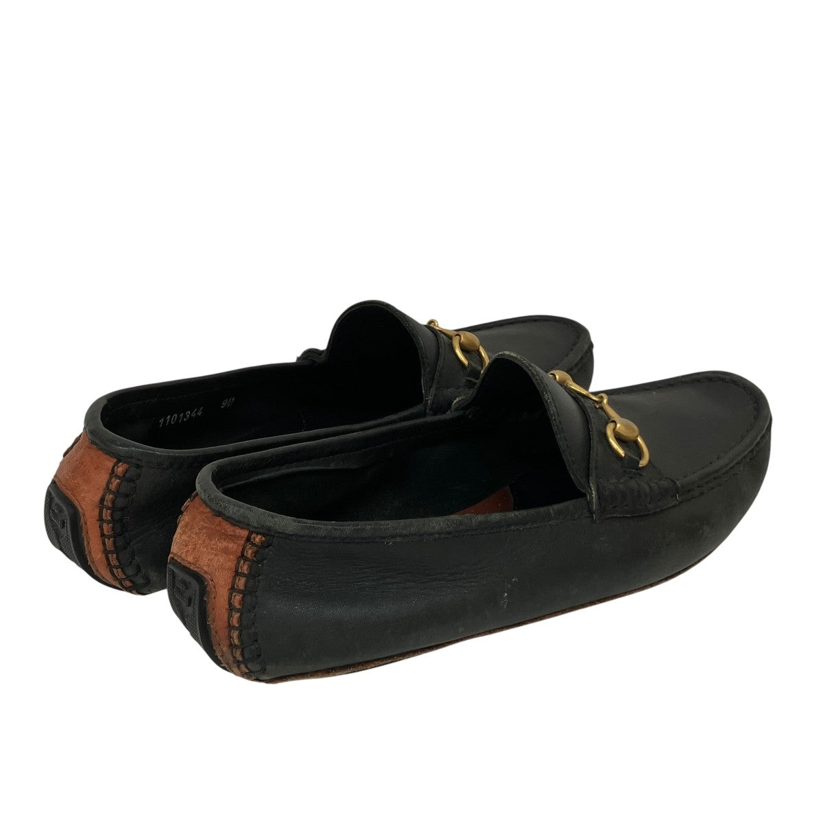 GUCCI(グッチ) ローファー1101344 1101344 ブラック×オレンジ サイズ
