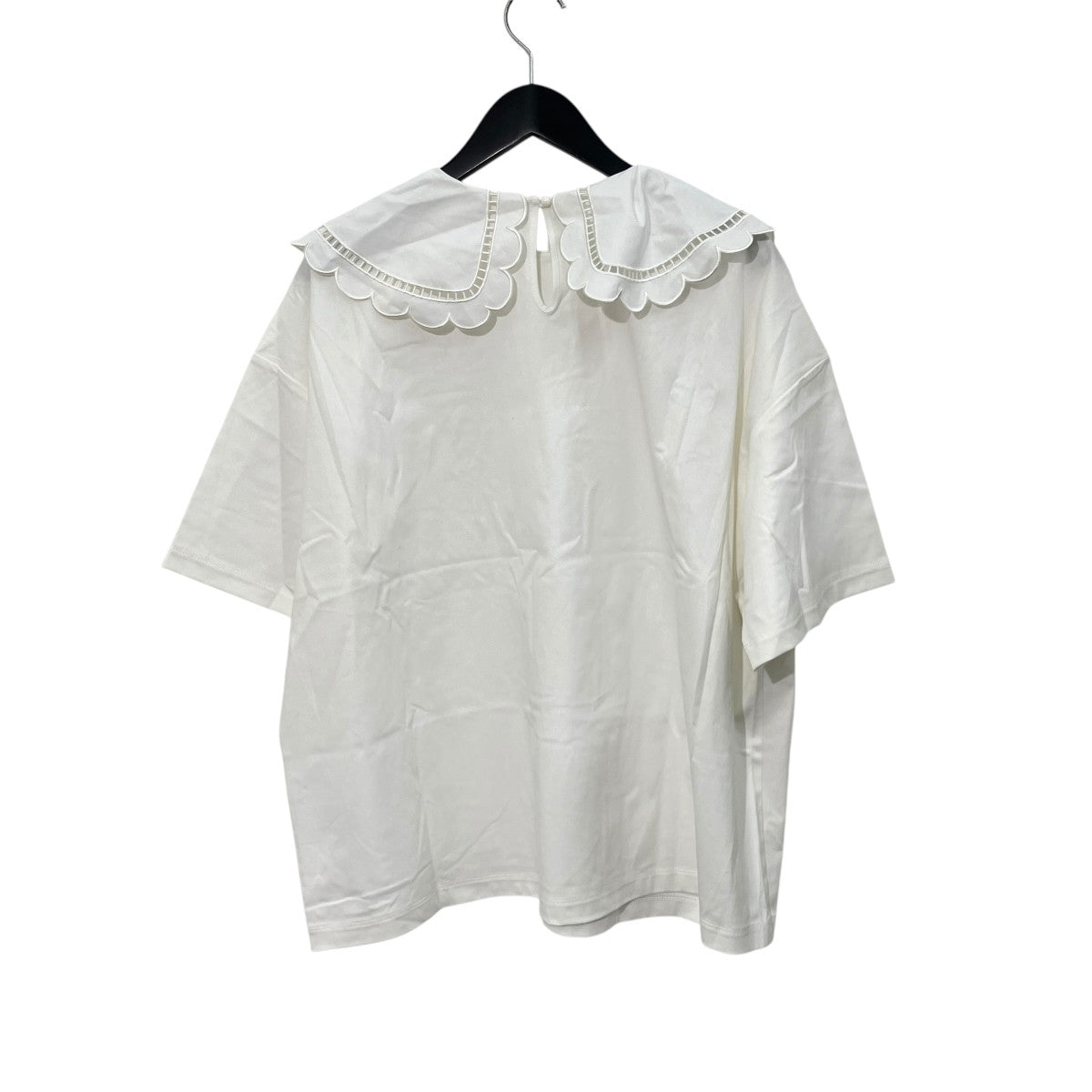 スカラップカラーカットソー半袖ブラウスYR11-23084SM