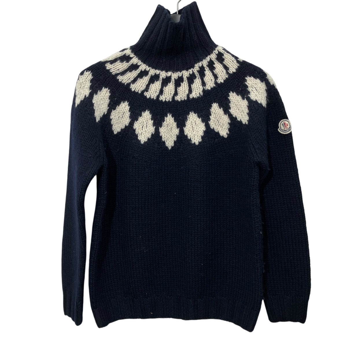 MONCLER ロゴパッチハイネックニット120919048300 古着・中古-1枚目のアイテム画像