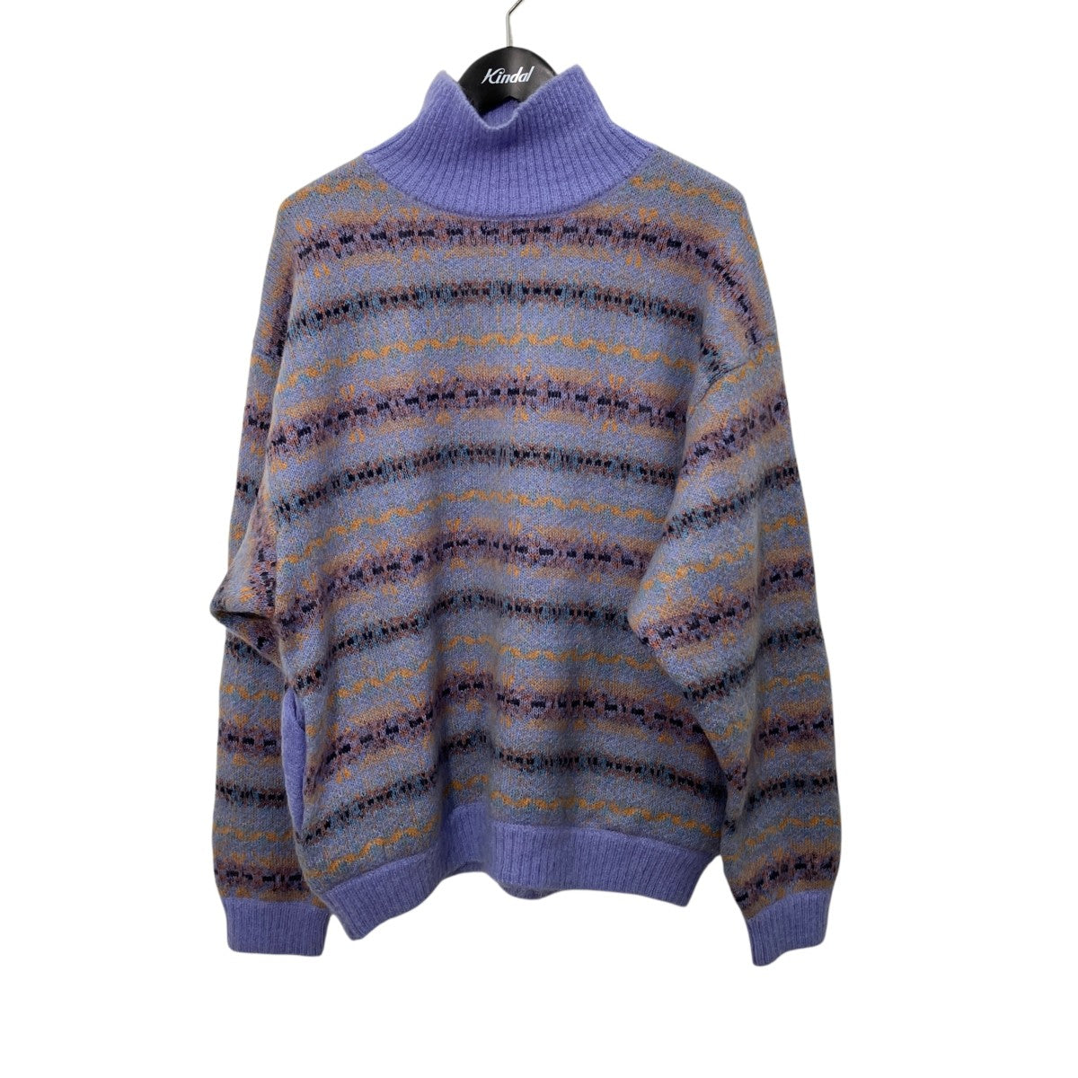 H BEAUTY＆YOUTH MOHAIR FAIRISLE HIGH NECK KNITハイネックニット1213-105-3693 古着・中古-1枚目のアイテム画像