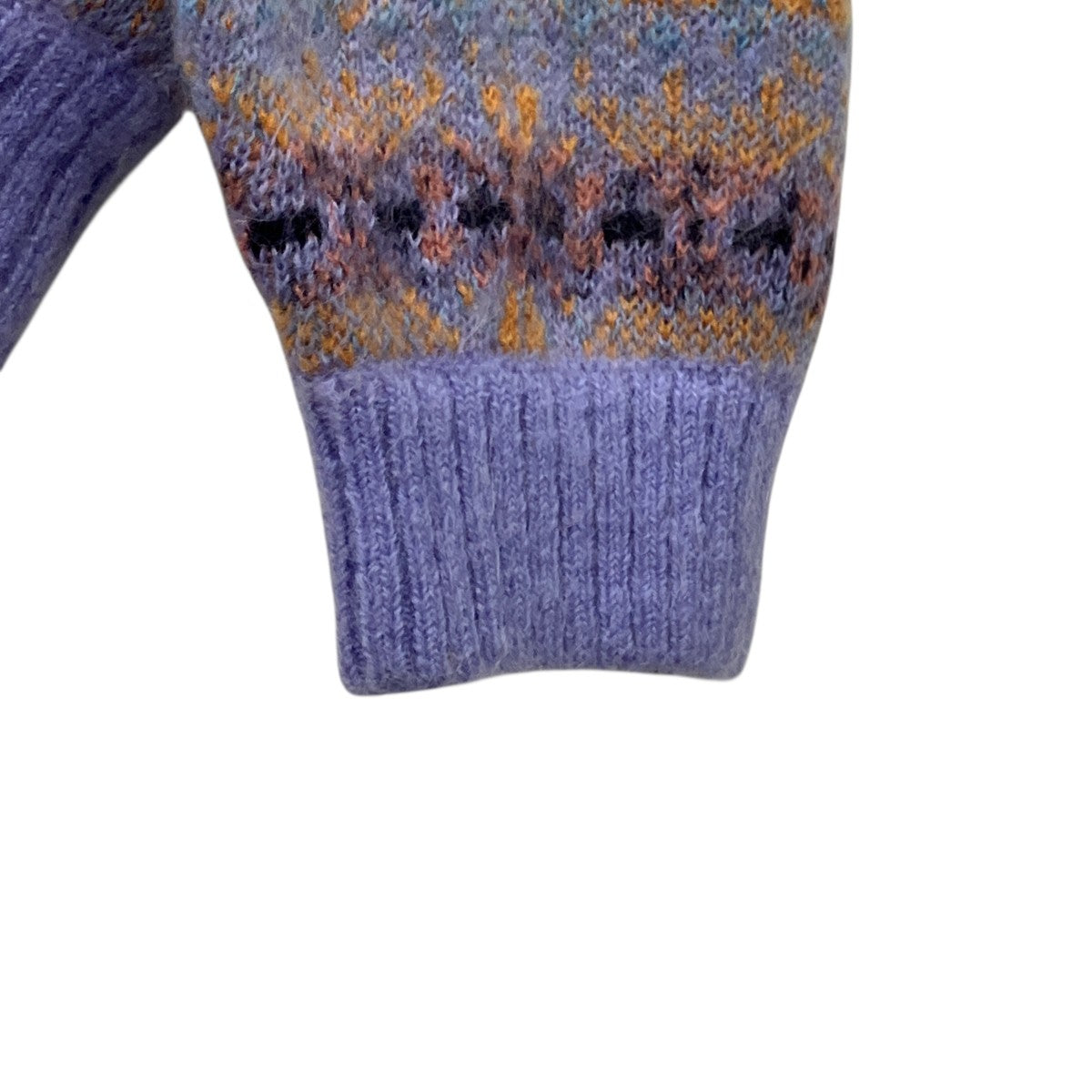 H BEAUTY＆YOUTH MOHAIR FAIRISLE HIGH NECK KNITハイネックニット1213-105-3693 古着・中古-4枚目のアイテム画像