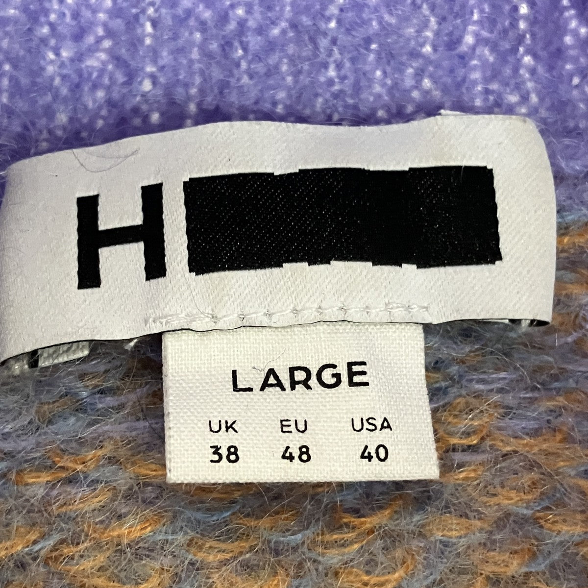 H BEAUTY＆YOUTH MOHAIR FAIRISLE HIGH NECK KNITハイネックニット1213-105-3693 古着・中古-5枚目のアイテム画像