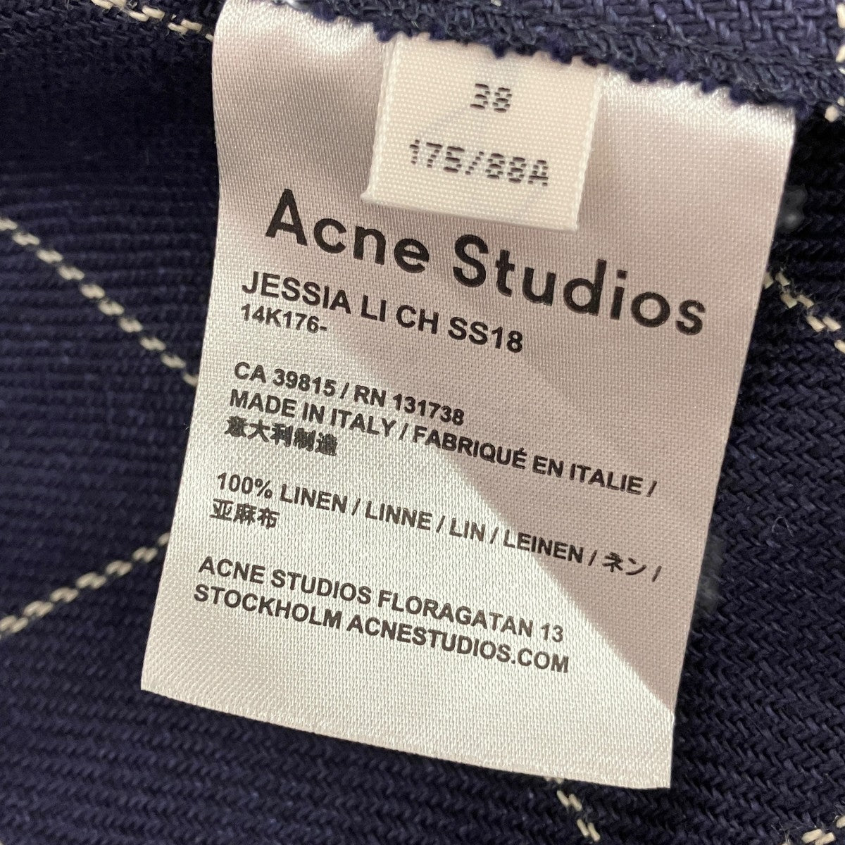 Acne Studios ／ ワンピース ACNE STUDIOS(アクネストゥディオズ) JESSIA LI CH SS18ノースリーブ