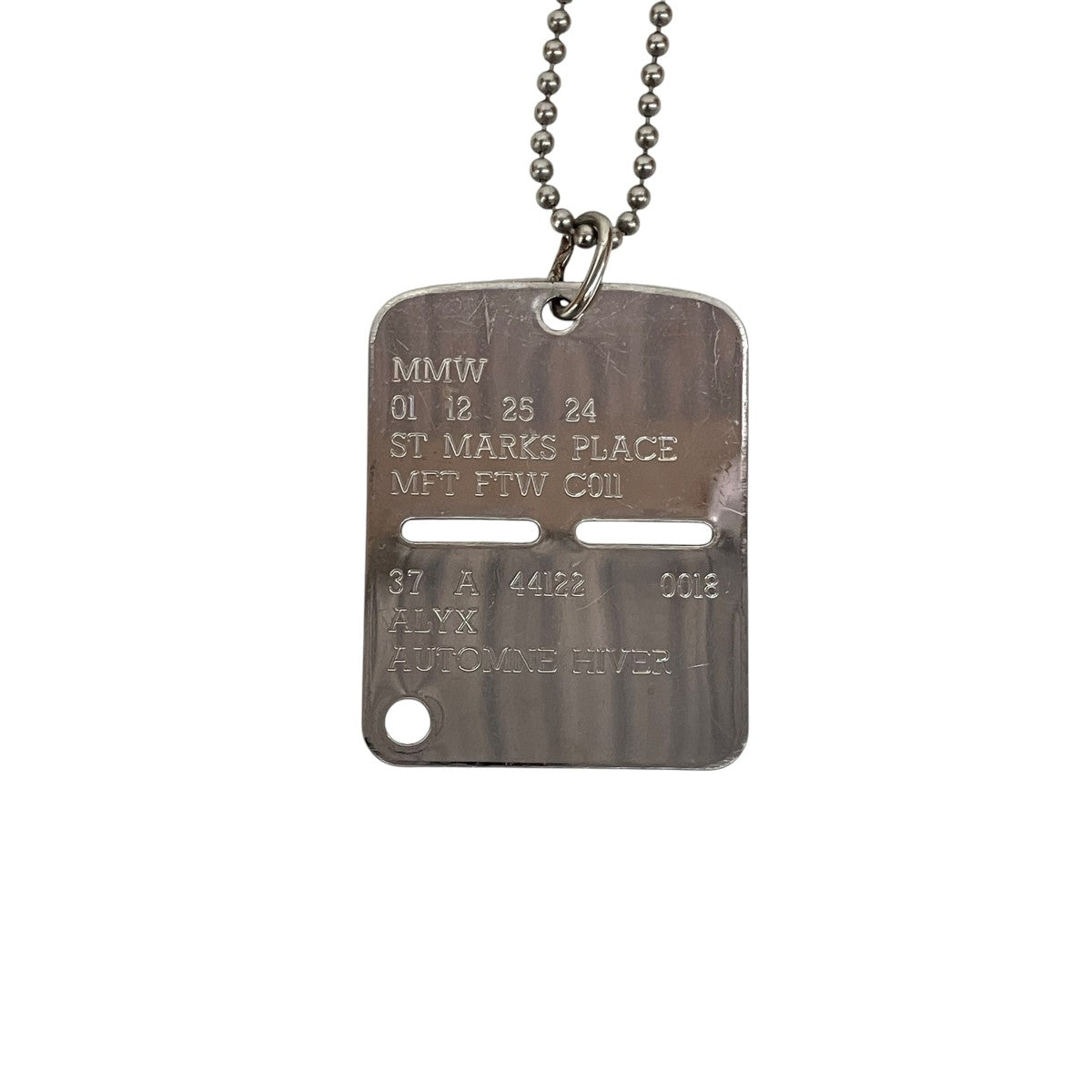 MILITARY TAG NECKLACEネックレス