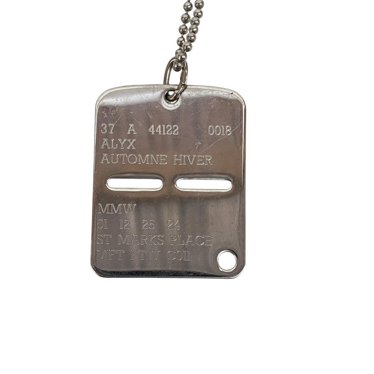 MILITARY TAG NECKLACEネックレス
