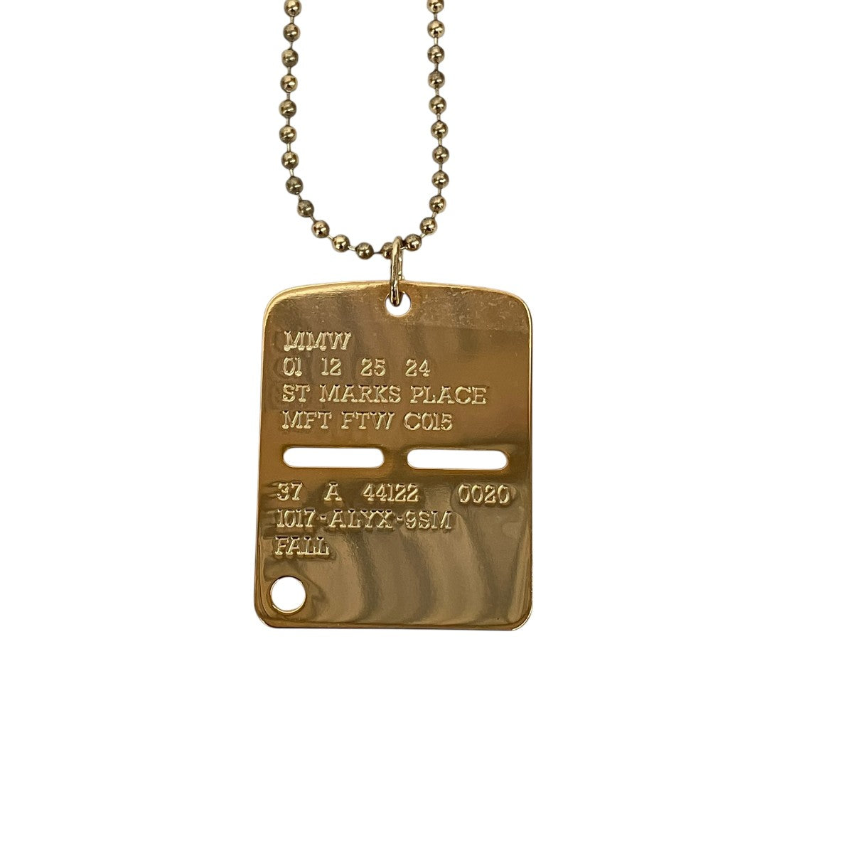 MILITARY TAG NECKLACEネックレス