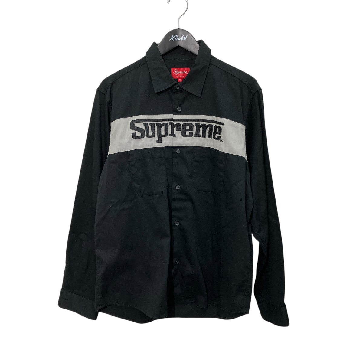 racing logo work shirt長袖シャツ
