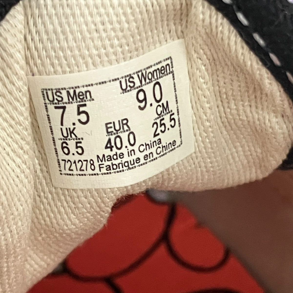 VANS UA OG Authentic LX Sneakers in Heliotrope Vansローカットスニーカー721278 古着・中古-7枚目のアイテム画像