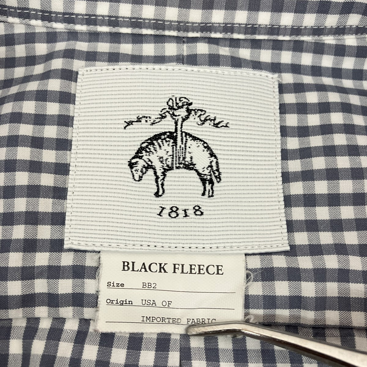 BROOKS BROTHERS(ブルックスブラザーズ) BLACK FLEECEチェックボタン