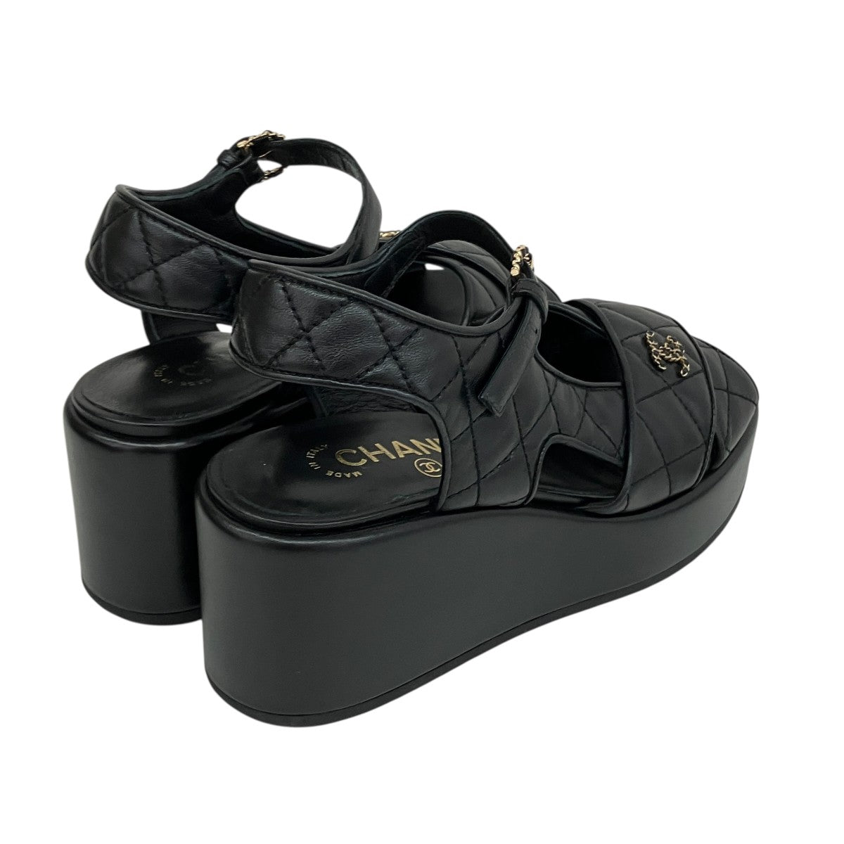 CHANEL(シャネル) ココマーク マトラッセレザーサンダルG39918 G39918