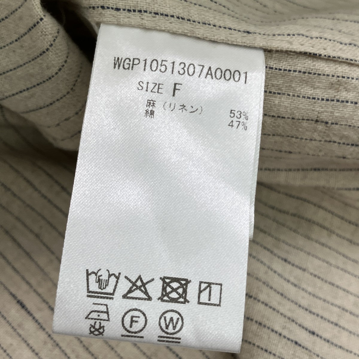 25SSセットアップオーバージレ／カーブパンツWGP1051307A0001/WGP1051302A0001