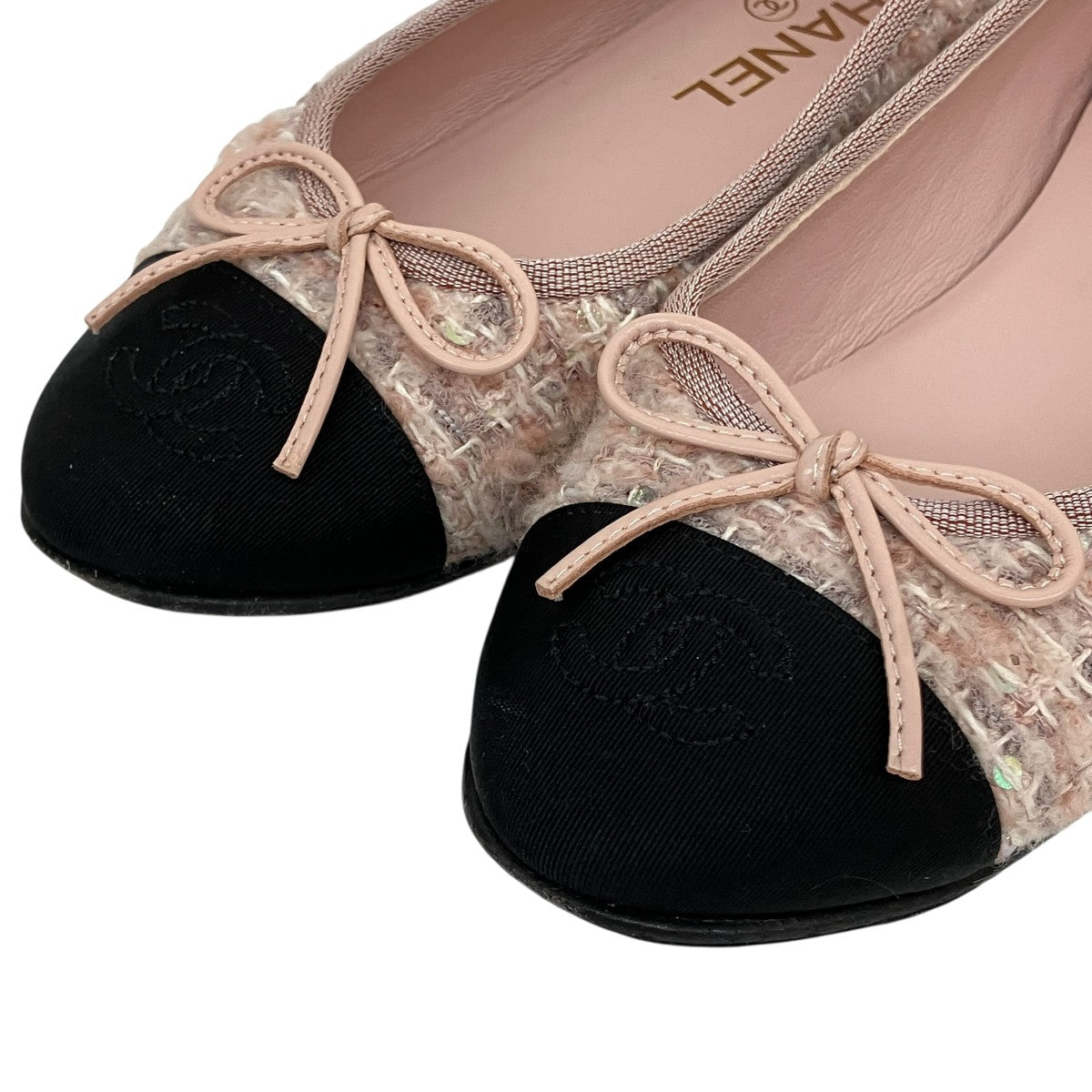 BALLET FLATS ツイードフラットパンプスG02819B17931NZP29