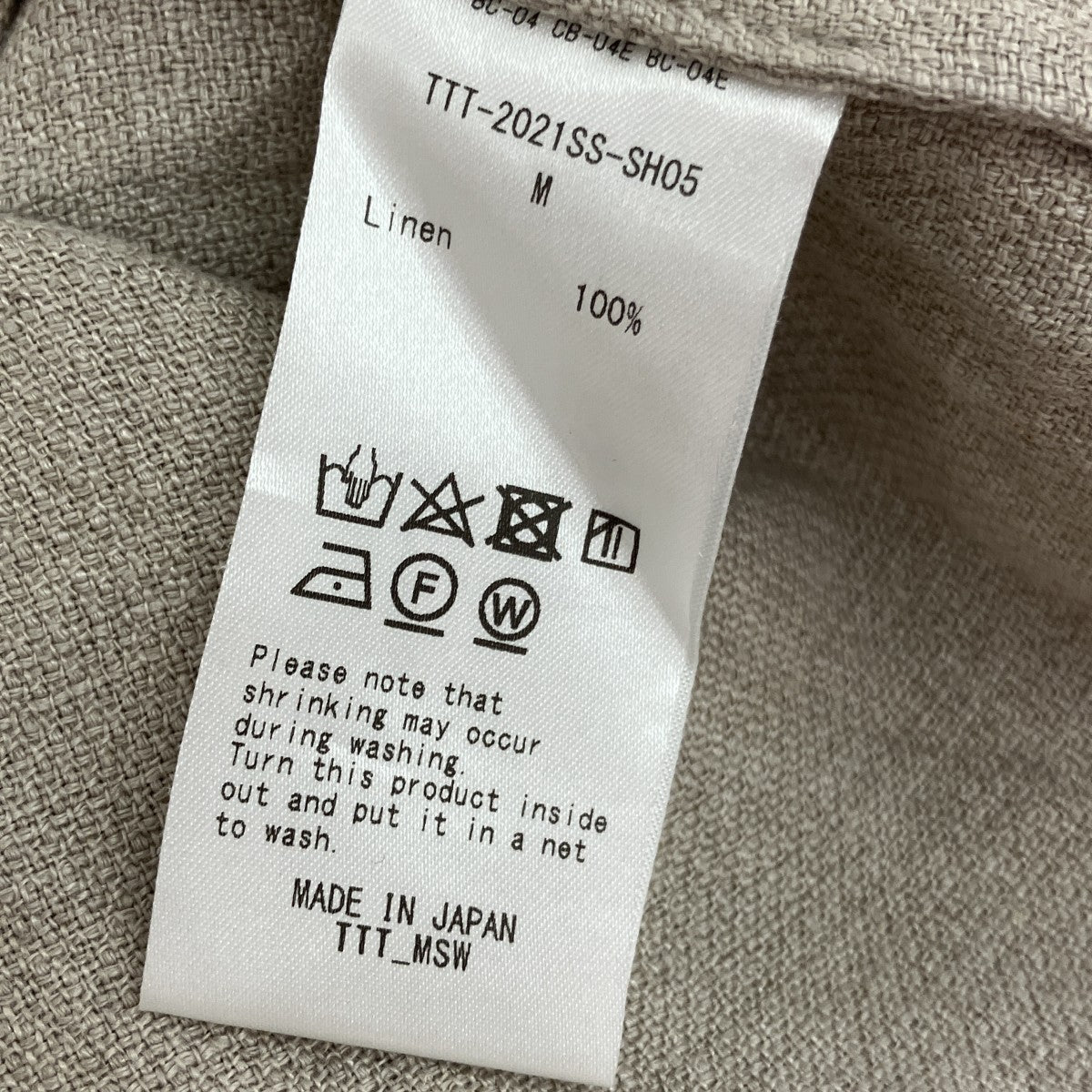 Linen over shirt長袖シャツTTT-2021SS-SH05