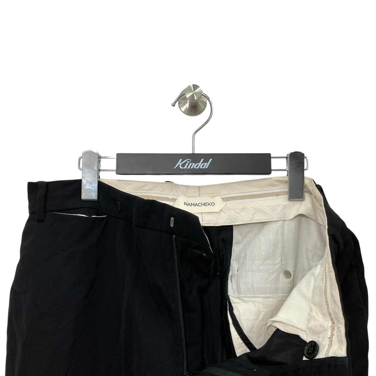 namacheko 18aw スリットパンツ NAMACHEKO(ナマチェコ) スリットスラックスパンツ ブラック サイズ L