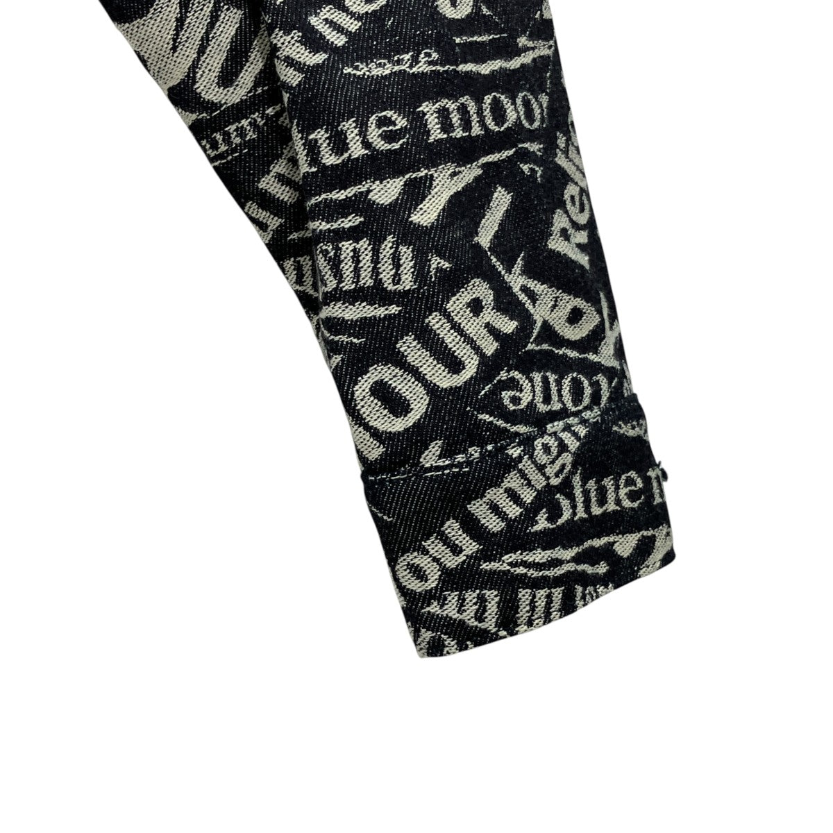Hysteric Glamour 19SSRIDE ON TIME ジャカード RAWデニムGジャン英字総柄デニムジャケット02191AB11 古着・中古-4枚目のアイテム画像