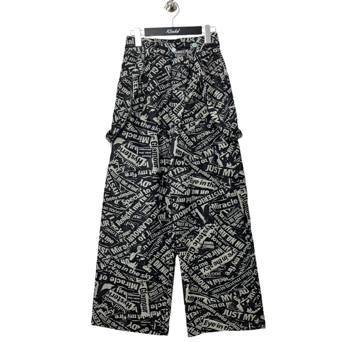 Hysteric Glamour 19SS英字総柄ワイドパンツ01191AP10 古着・中古-1枚目のアイテム画像