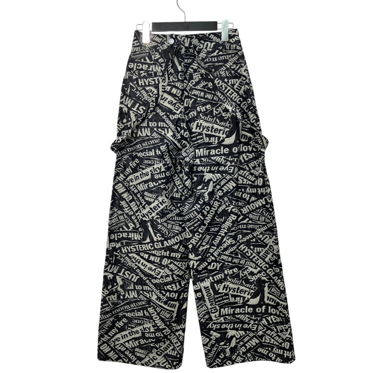 Hysteric Glamour 19SS英字総柄ワイドパンツ01191AP10 古着・中古-2枚目のアイテム画像