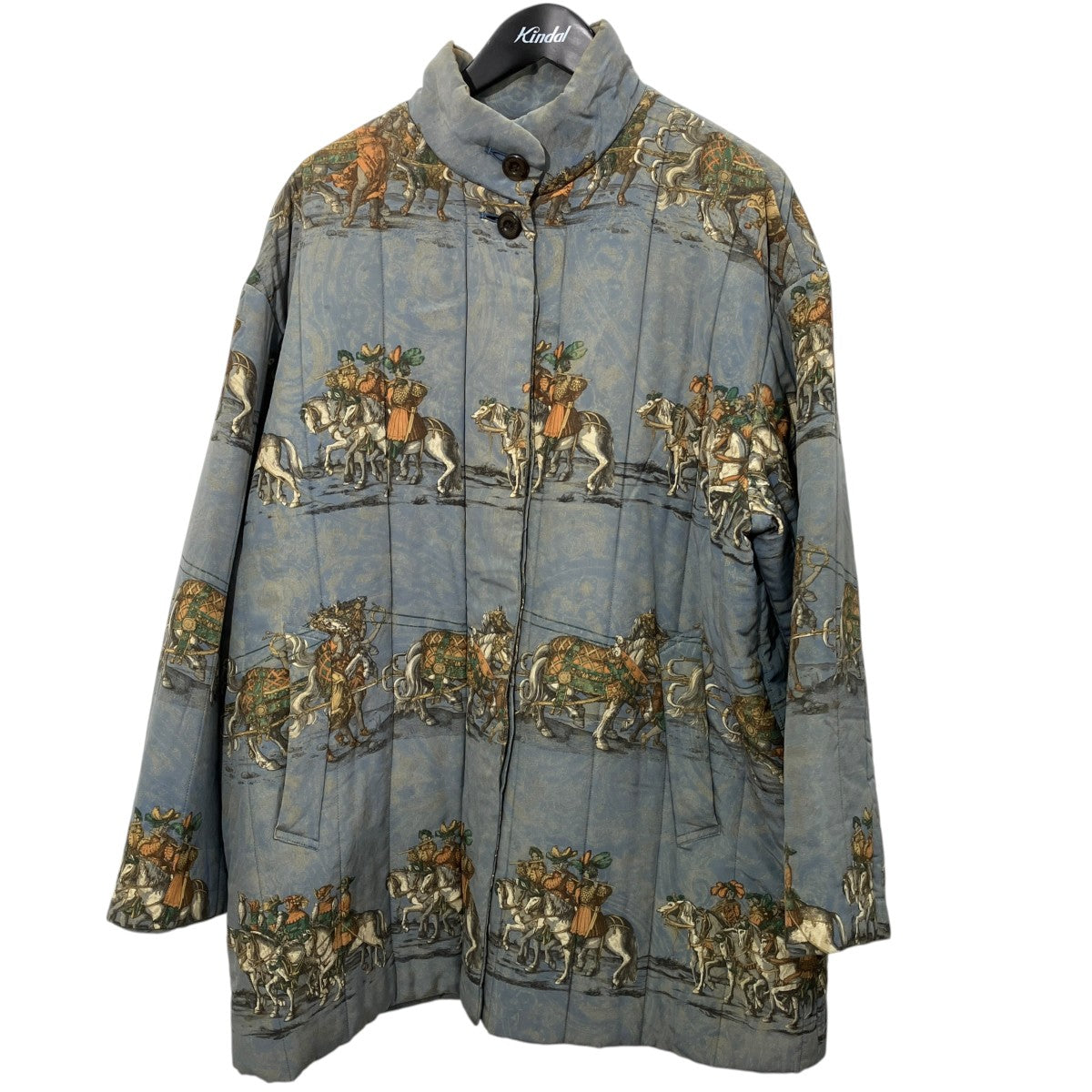 Burberry’s 90s VINTAGE オーバーサイズ馬車柄シルクパデットコート中綿ジャケットFNA03-821 古着・中古-1枚目のアイテム画像