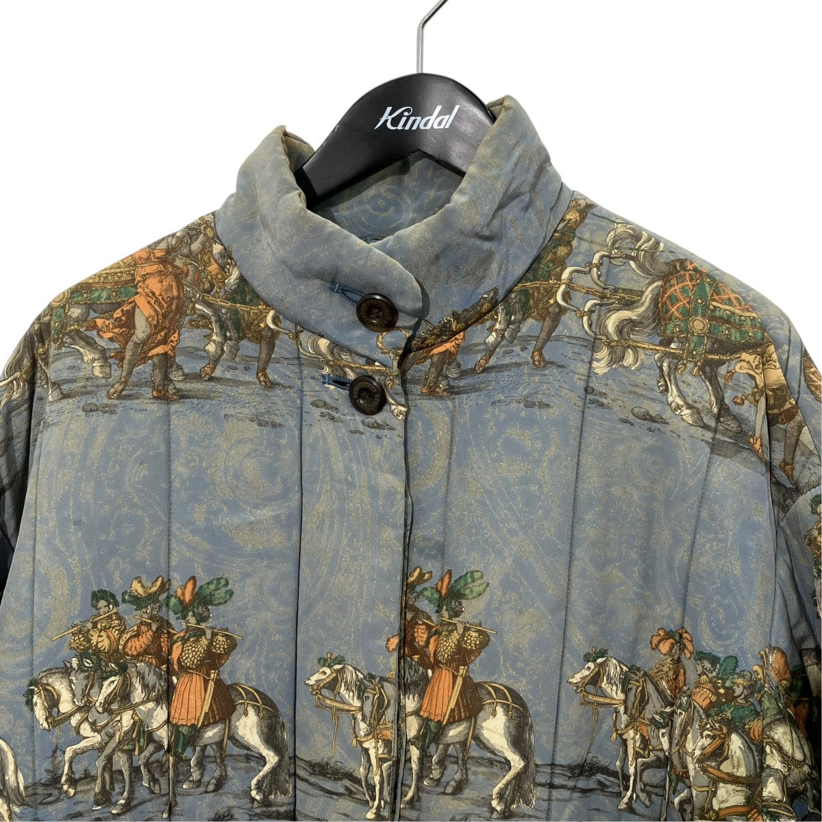 Burberry’s 90s VINTAGE オーバーサイズ馬車柄シルクパデットコート中綿ジャケットFNA03-821 古着・中古-3枚目のアイテム画像