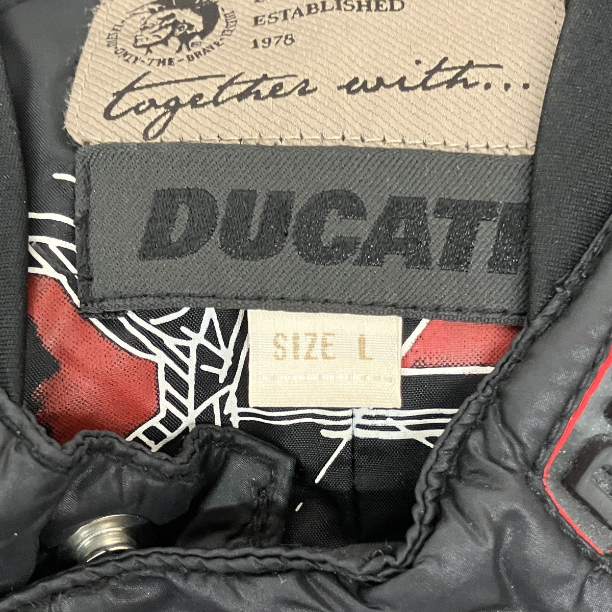 DIESEL×DUCATI 中綿ジャケット 古着・中古-6枚目のアイテム画像