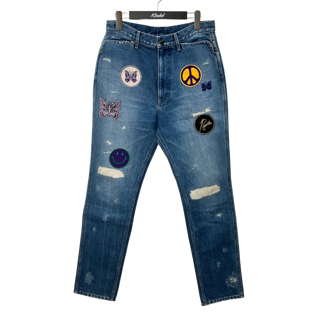 ASSORTED PATCHES STRAIGHT JEANデニムパンツKP141
