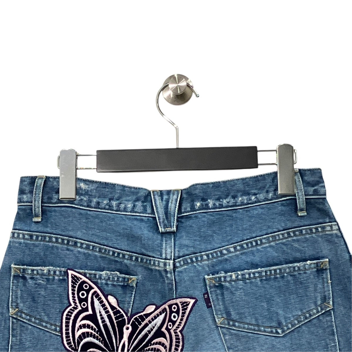 ASSORTED PATCHES STRAIGHT JEANデニムパンツKP141