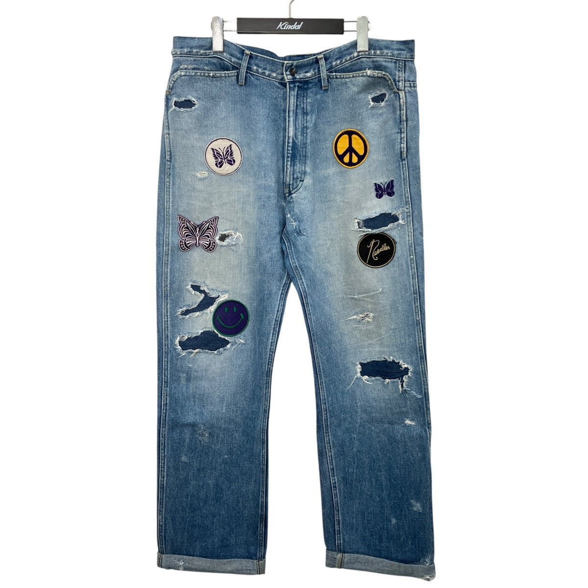 ASSORTEDPATCHESSTRAIGHTJEデニムパンツKP139