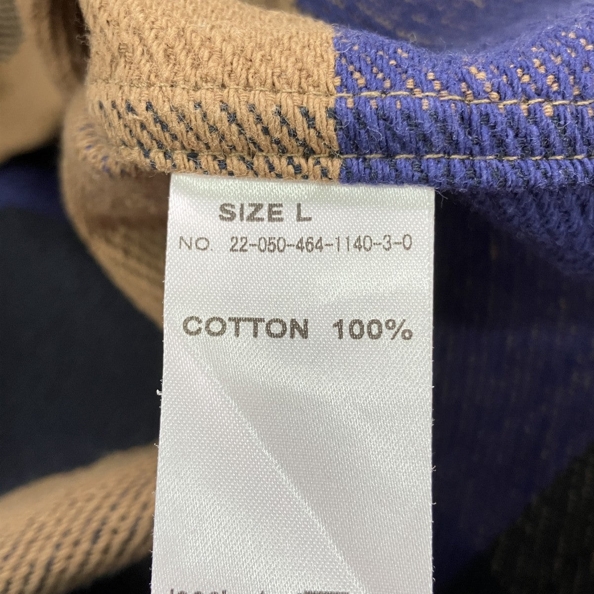 USAコットン ネル オンブレチェック シャツチェックチェックシャツ22-050-464-1140-3-0