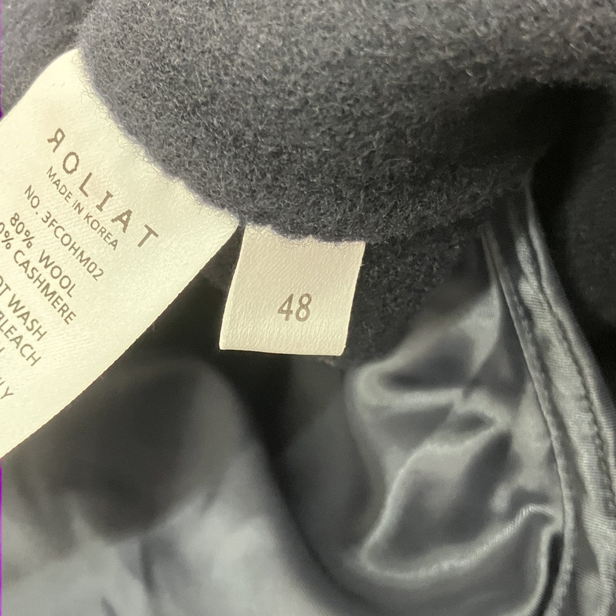 ROLIAT ウールカシミヤコート 古着・中古-5枚目のアイテム画像