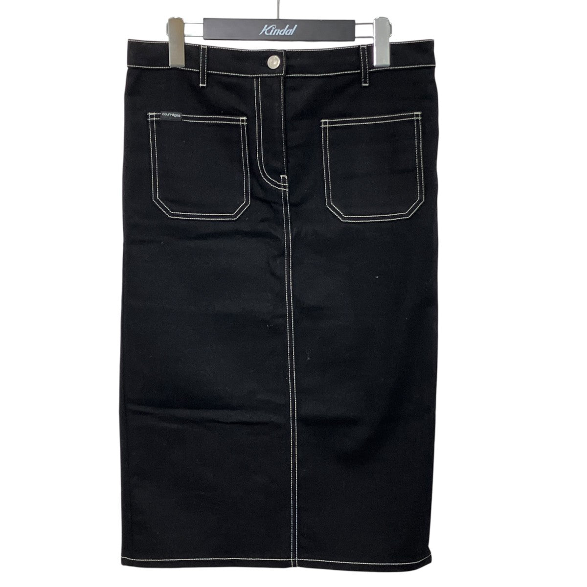 2-POCKET TOPSTITCHED DENIM MIDI SKIRTデニムスカート324DJU183DE0020B044
