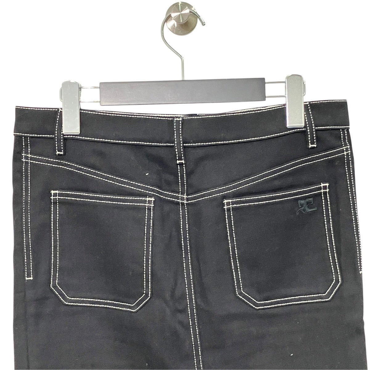 2-POCKET TOPSTITCHED DENIM MIDI SKIRTデニムスカート324DJU183DE0020B044