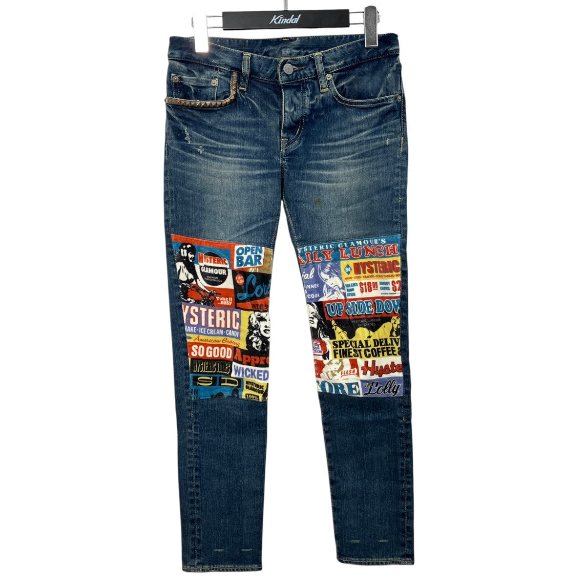 スタッズ付切替デニムパンツ0123AP11