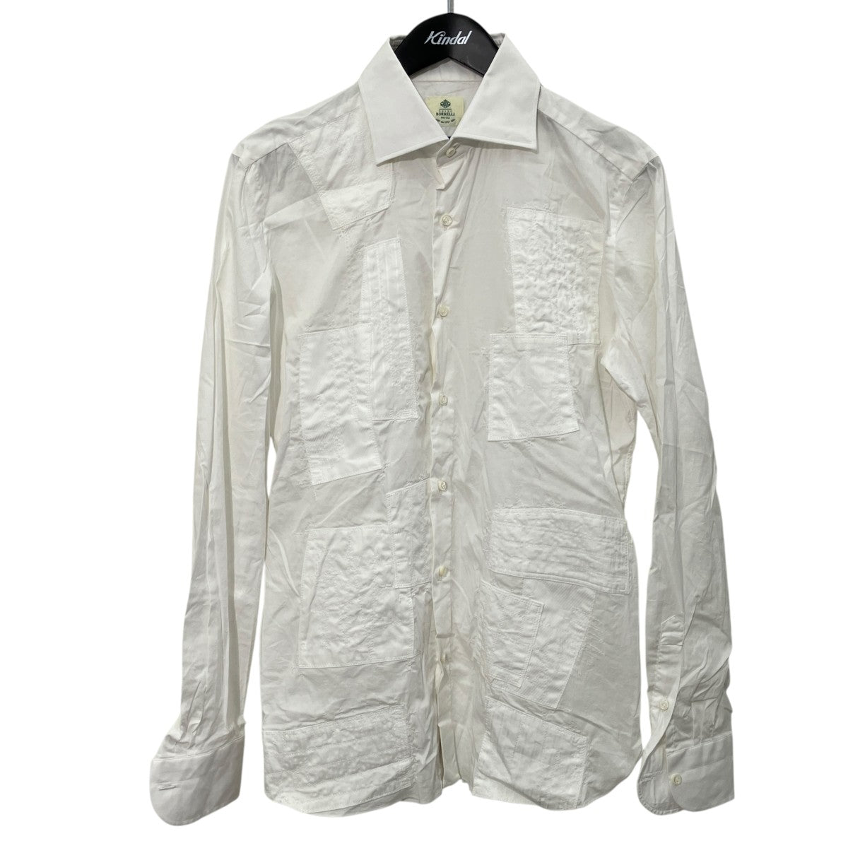 LUIGI BORRELLI PATCHWORK SHIRT長袖シャツWO-B002