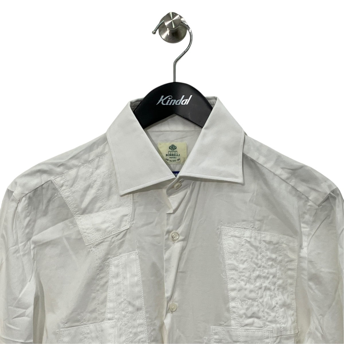 LUIGI BORRELLI PATCHWORK SHIRT長袖シャツWO-B002