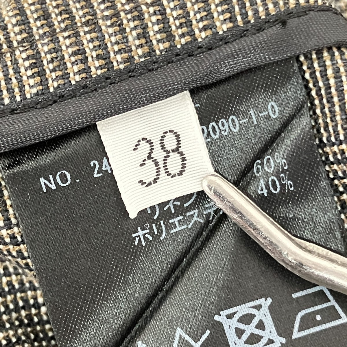 24SSNewリネンプレイドジャケットジャケット24010586209010