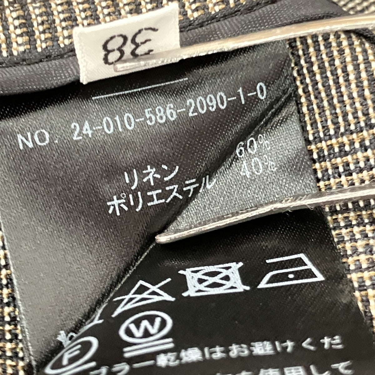 24SSNewリネンプレイドジャケットジャケット24010586209010