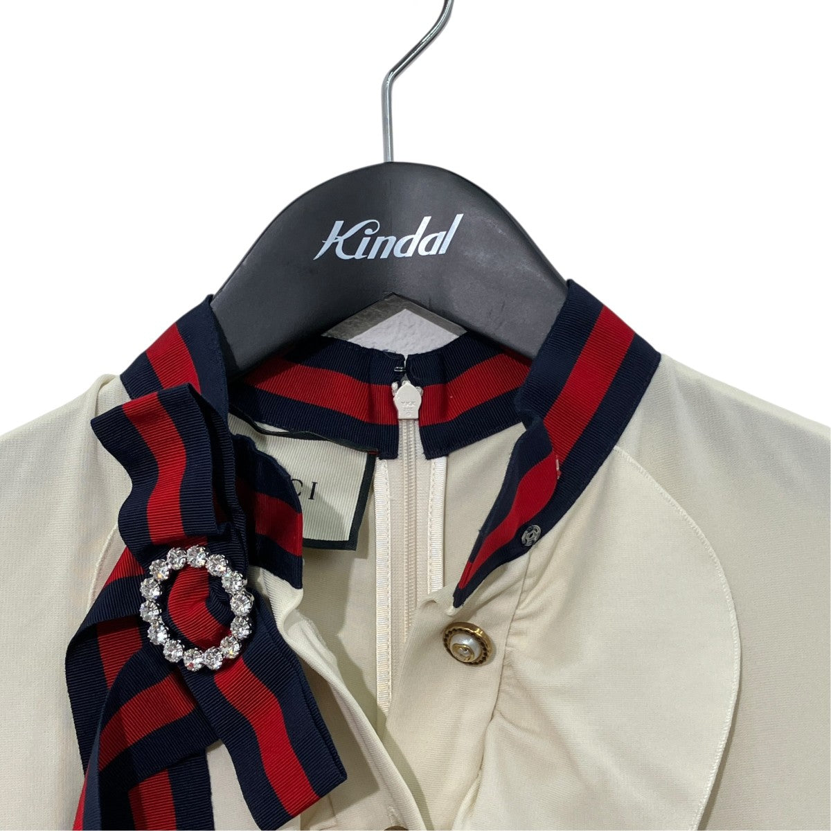 GUCCI(グッチ) 長袖ワンピース479522 479522 アイボリー×ブラック