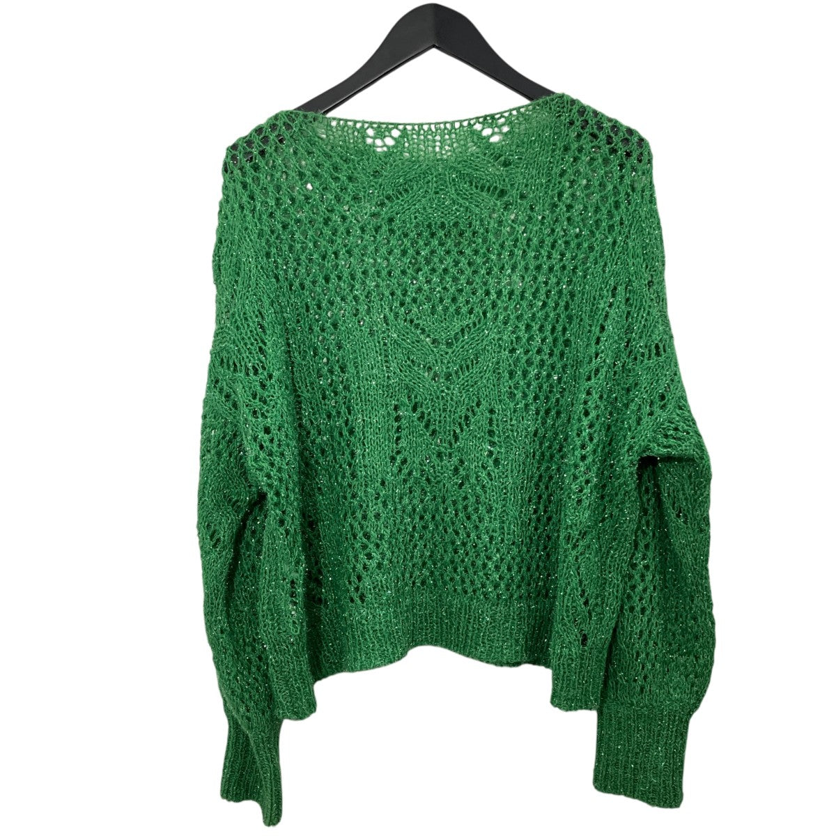 Botanical Pattern Knitted LameラメニットセーターMM22PS-KN733