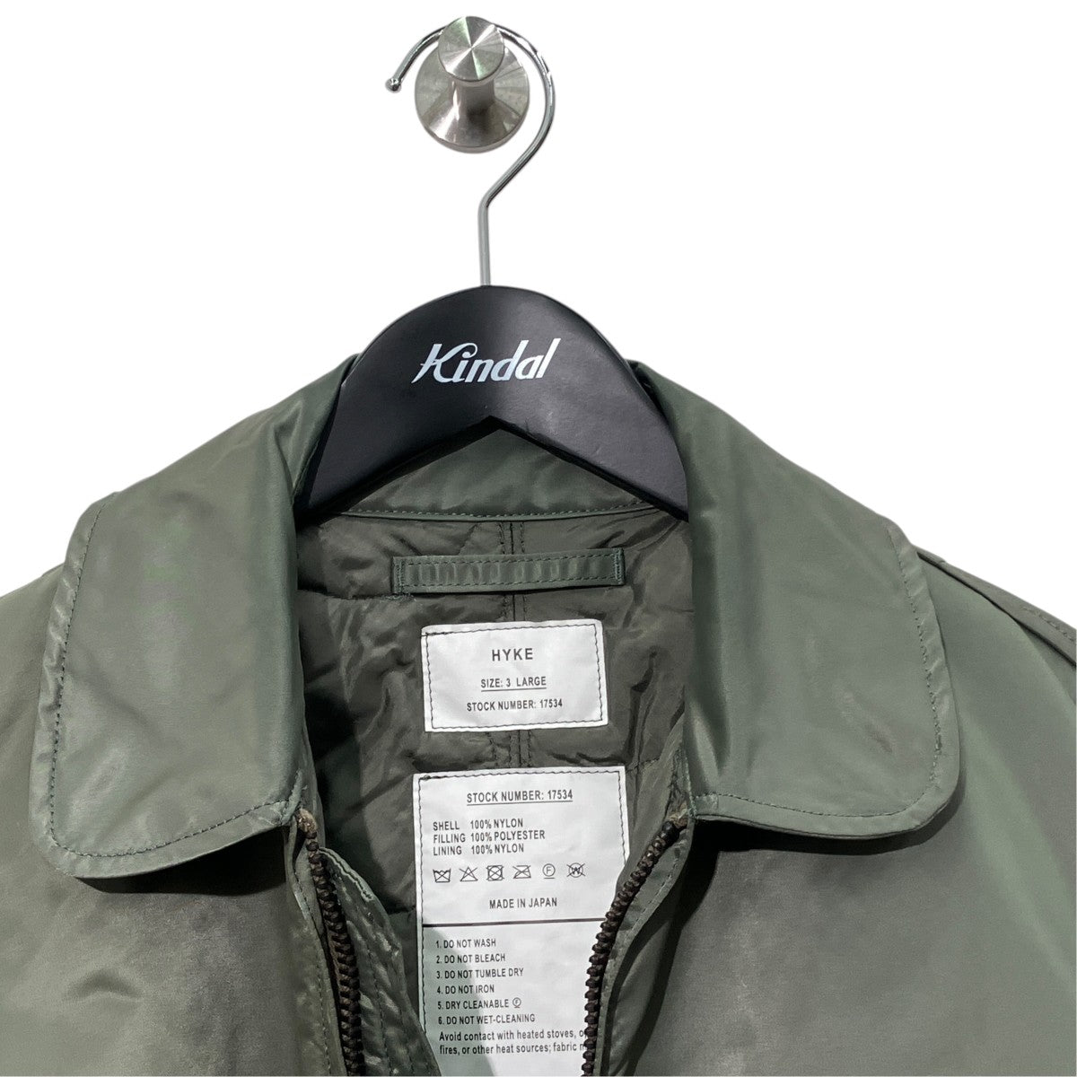 HYKE(ハイク) TYPE CWU-45 P JACKETジップブルゾン17534 17534 カーキ