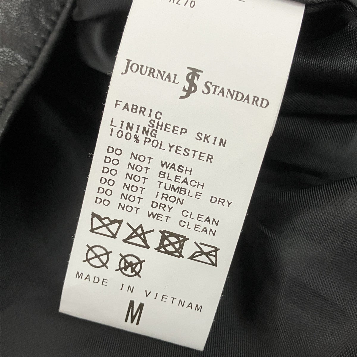 JOURNAL STANDARD NZラムレザー トラッカーレザージャケット25-011-600-2100-1-0 古着・中古-5枚目のアイテム画像