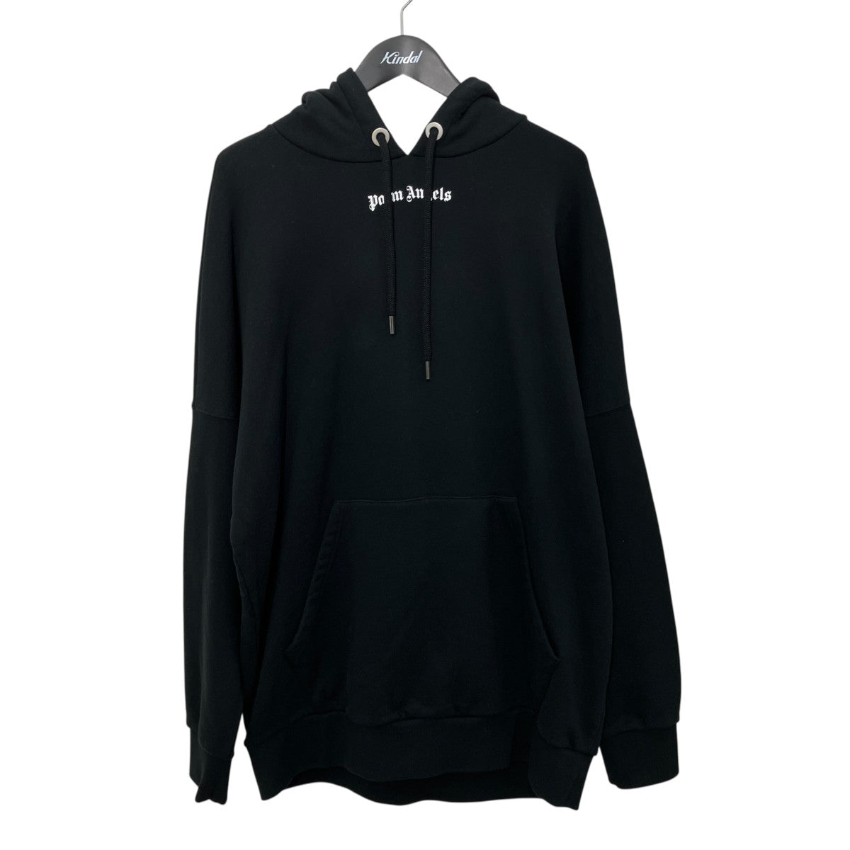 Black hoodie with contrast logo printプルオーバーパーカーPMBB036C99FLE003