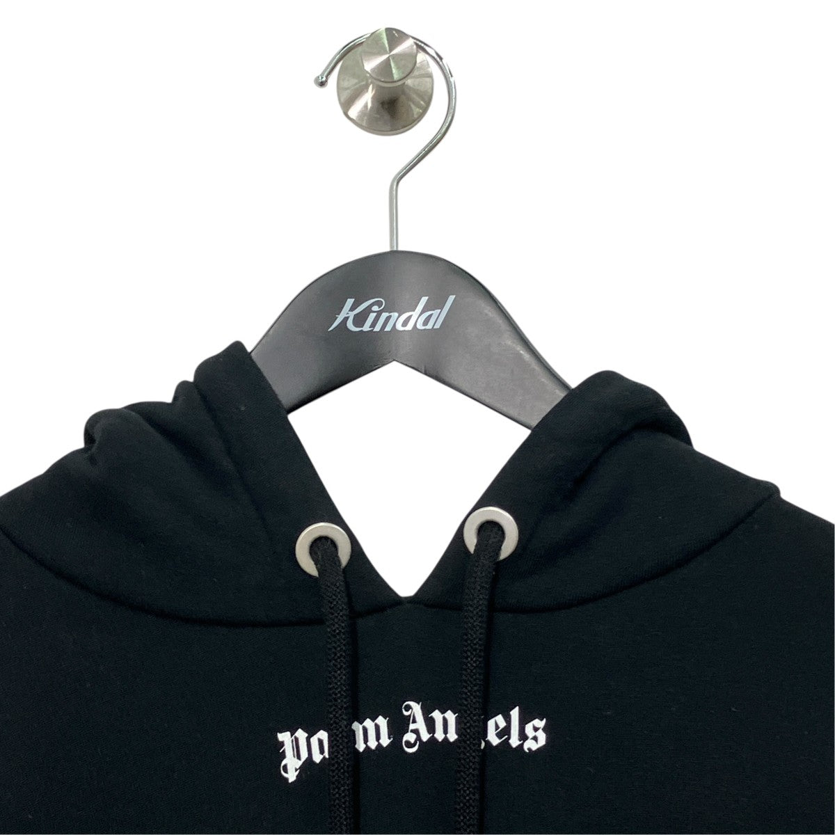 Black hoodie with contrast logo printプルオーバーパーカーPMBB036C99FLE003