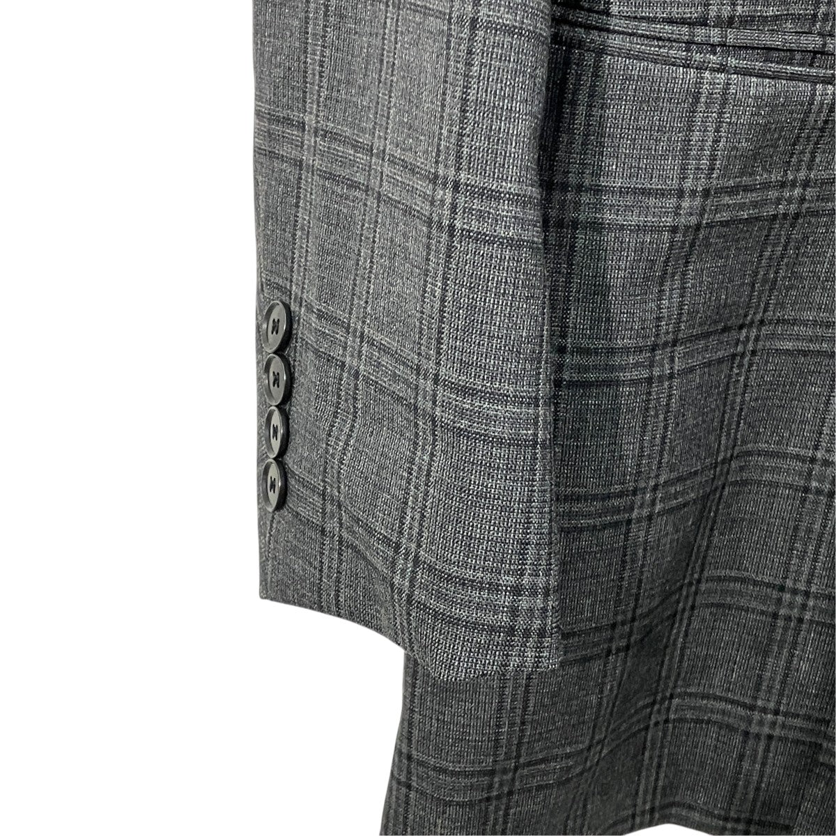 BLUEFACED WOOL CHECK DOUBLE-BREASTED JACKETチェックテーラードジャケットA24AJ03CB