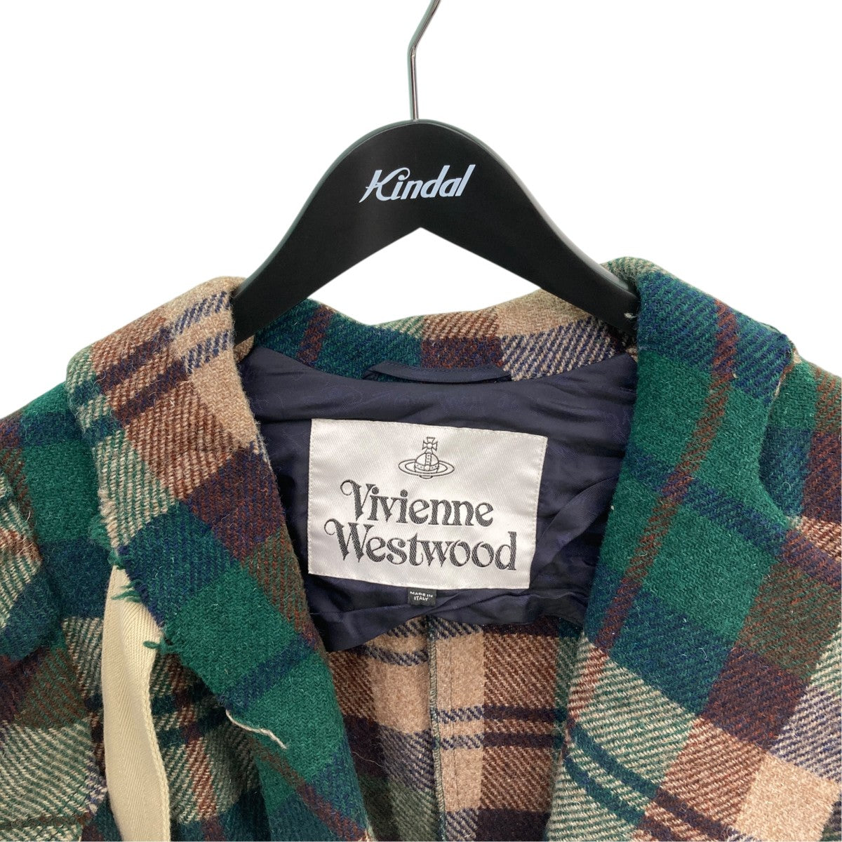 Harris Tweedチェックウールコート12-01-682006