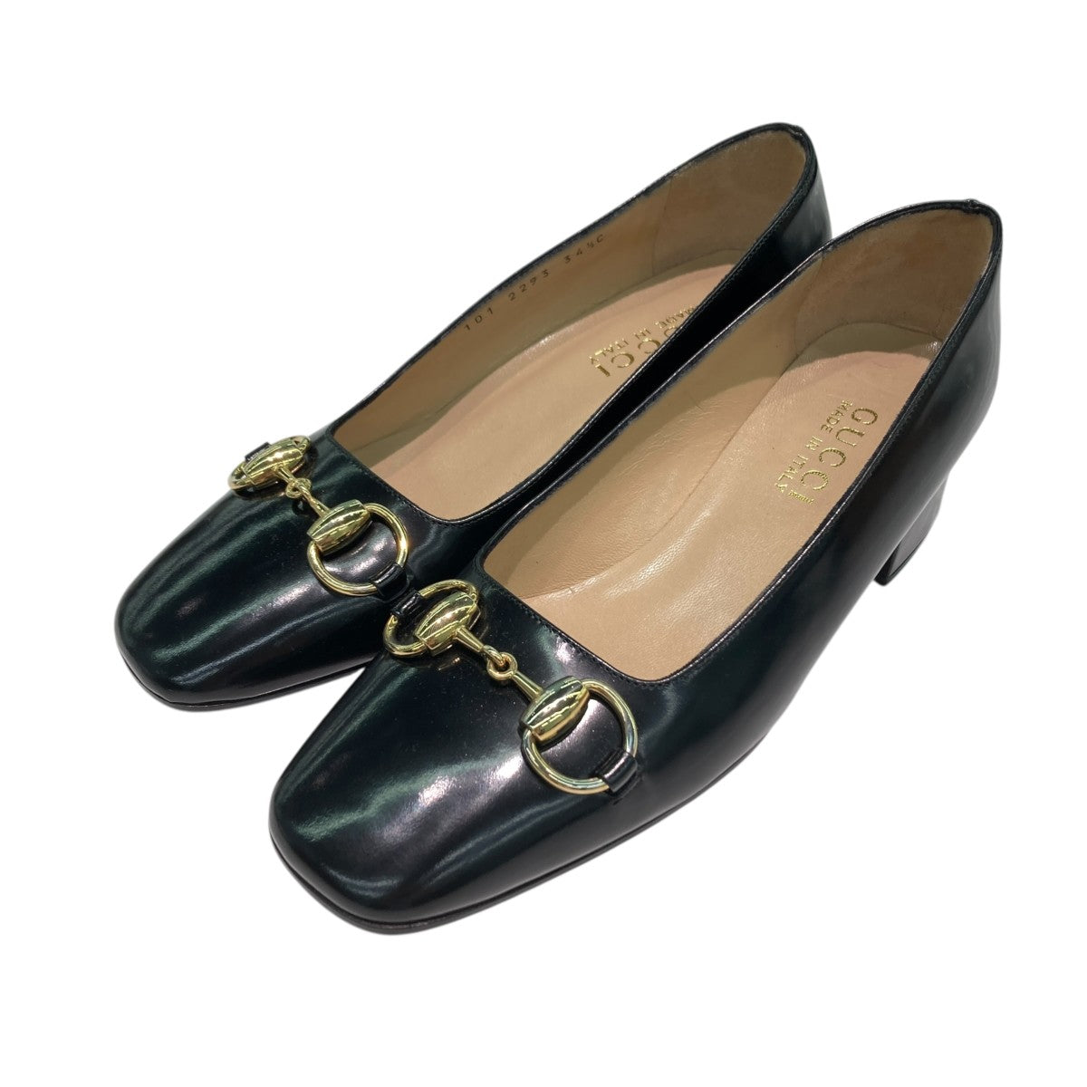 美品　グッチ　パンプス　ホースビット　ブラック GUCCI(グッチ) ホースビットパンプス ブラック サイズ 34 1/2C(21.5cm