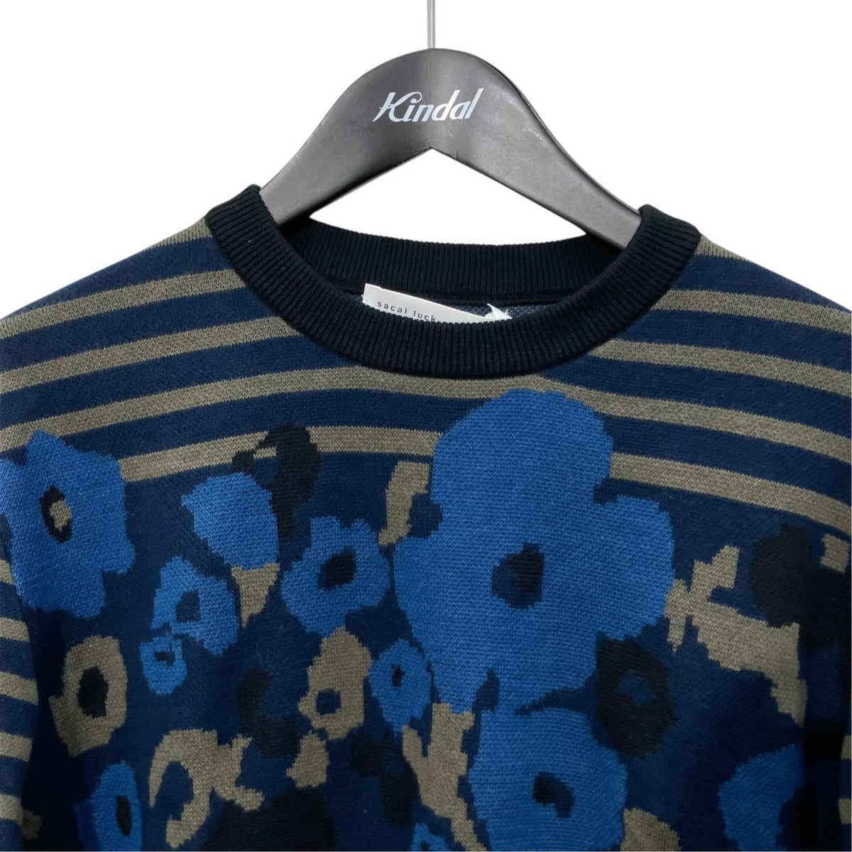 sacai luck ボーダーフラワーニットボーダーニット14SSLU673 古着・中古-3枚目のアイテム画像