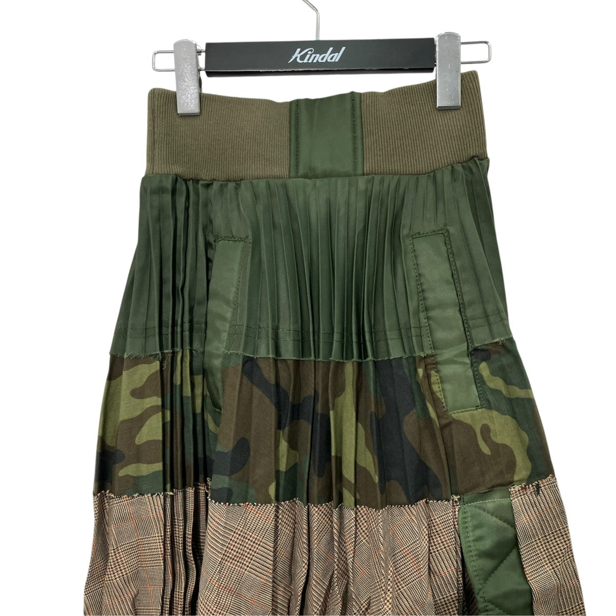 sacai カモフラ チェックプリーツスカート18-03793 古着・中古-3枚目のアイテム画像