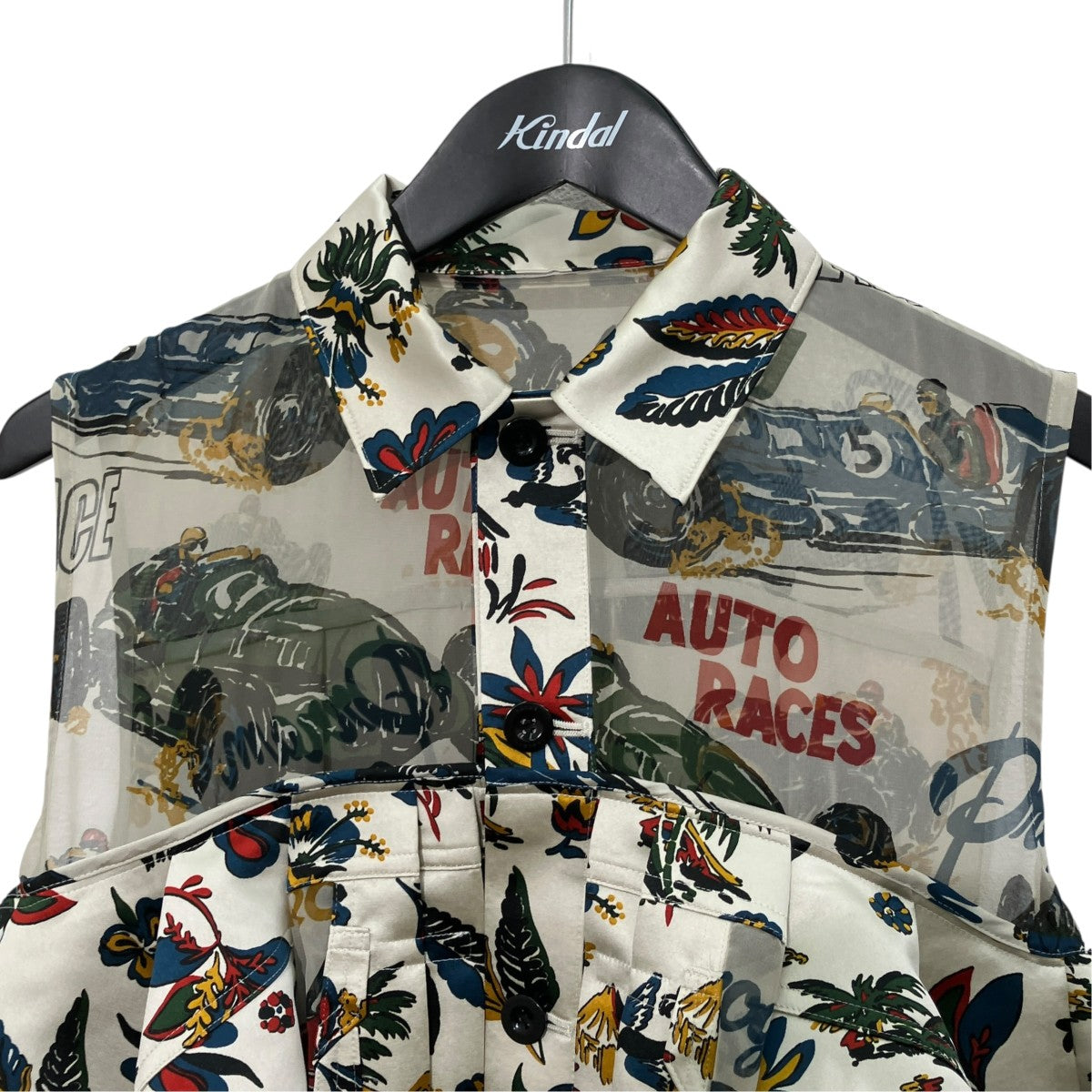 25SSCar Race Tropical Print Shirtノースリーブブラウス25-07727