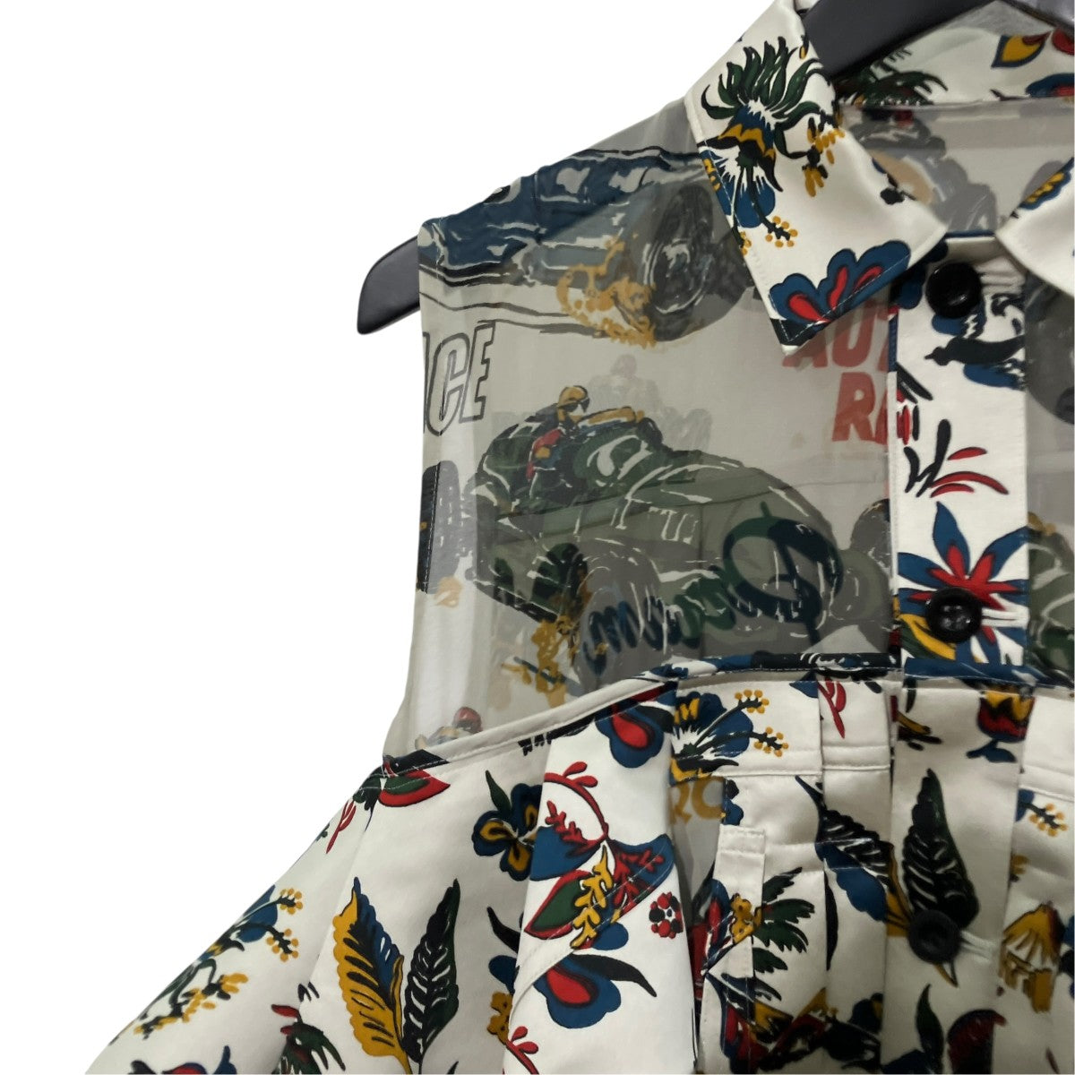 25SSCar Race Tropical Print Shirtノースリーブブラウス25-07727