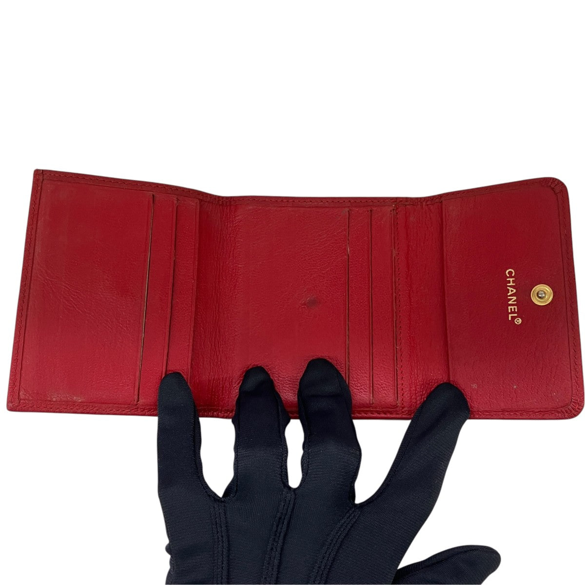 CHANEL 三つ折り財布 レッド　箱無し CHANEL(シャネル) 3つ折り財布 745**** レッド｜【公式】カインドオル